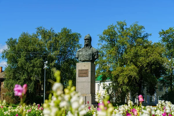 Pereslavl Zalessky Russia Agosto 2020 Monumento Alexander Nevsky Piazza Rossa — Foto Stock