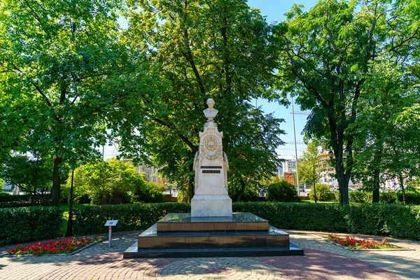 Voronezh Russia August 2020 Monument 科尔特索夫Koltsovsky广场 文化和娱乐公园 — 图库照片