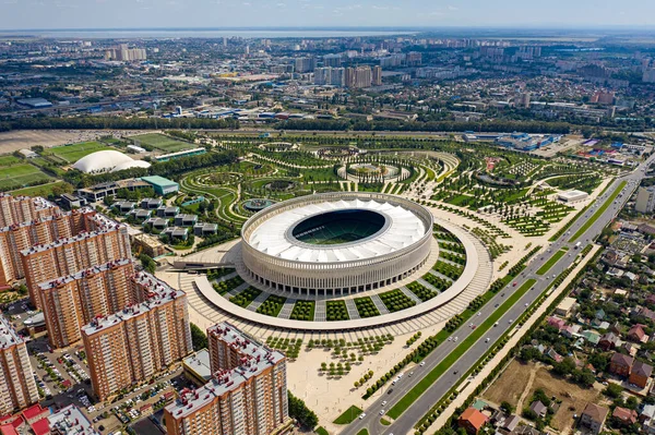 Krasnodar Rosja Sierpnia 2020 Pakr Krasnodar Stadion Piłkarski Krasnodar Arena — Zdjęcie stockowe