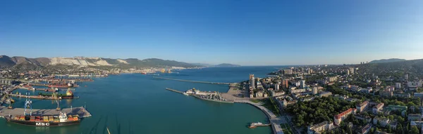 Novorossiysk Rusia Septiembre 2020 Parte Central Ciudad Puerto Bahía Novorossiysk —  Fotos de Stock