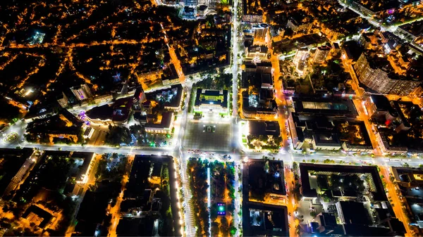 Voronezh Rusia Plaza Lenin Plaza Koltsovsky Panorama Nocturno Ciudad Voronezh — Foto de Stock