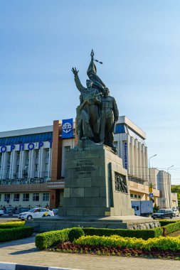 Novorossiysk, Rusya - 16 Eylül 2020: Novorossiysk Kurtarıcıları. Özgürlük Meydanı