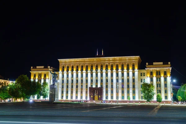 Voroněž Rusko Srpna 2020 Vláda Voroněžského Kraje Noc — Stock fotografie