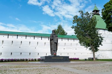 Sergiev Posad, Rusya - 19 Ağustos 2020: Radonezh 'li Sergiy. Kutsal Üçlü Serius Lavra