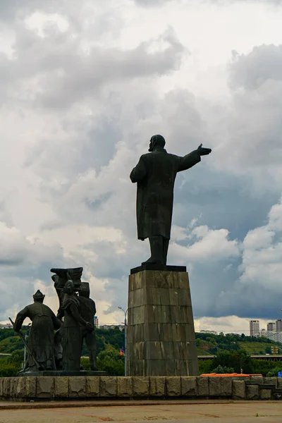 Nischni Nowgorod Russland August 2020 Denkmal Für Lenin Leninplatz — Stockfoto