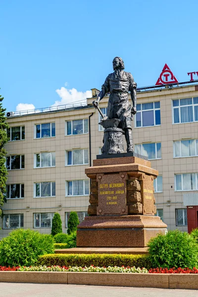 Tula Rússia Agosto 2020 Monumento Pedro Perto Fábrica Armas Tula — Fotografia de Stock