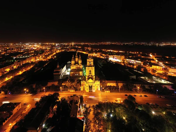 Astrakhan Rusko Astrakhan Kremlin Převzetí Katedrály Zvonice Astrakhan Kremlu Letecký — Stock fotografie