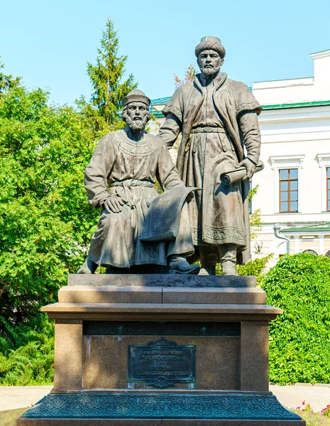 Kazan Russia Agosto 2020 Monumento Agli Architetti Del Cremlino Kazan — Foto Stock