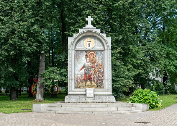 Yaroslavl Russia August 2020 Monument Stele Oath Prince Pozharsky Spaso — Stock Photo, Image