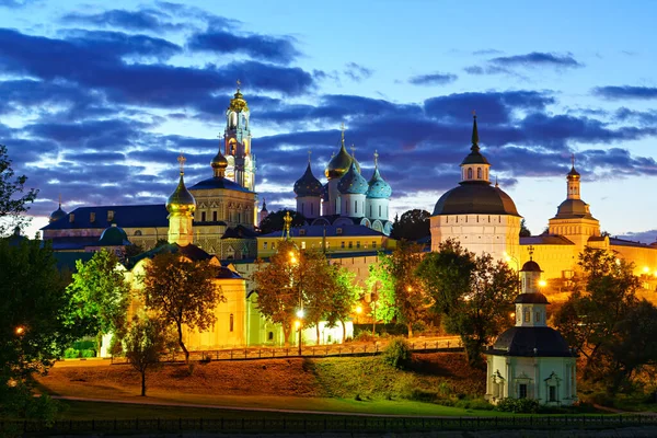 Sergiev Posad Russia Holy Trinity Sergius Lavra Night — Stock Photo, Image