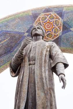 rudaki heykeli. Duşanbe, Tacikistan