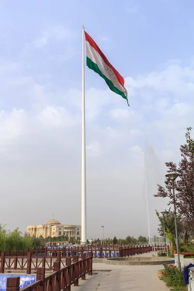 Flag of the Republic of Tajikistan. Dushanbe — Stock Photo, Image