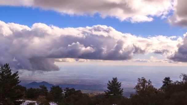 Nubes sobre Sicilia — Vídeo de stock