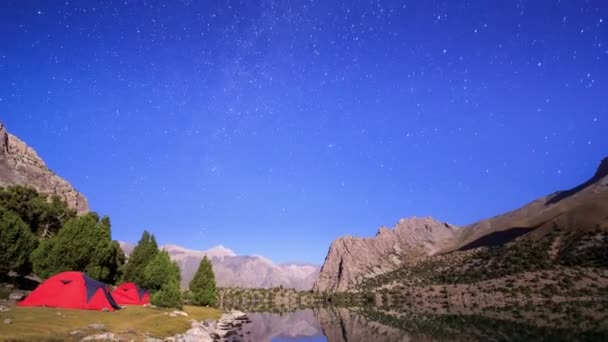 月夜在山中 — 图库视频影像