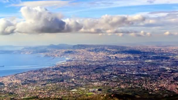 Neapel von oben — Stockvideo