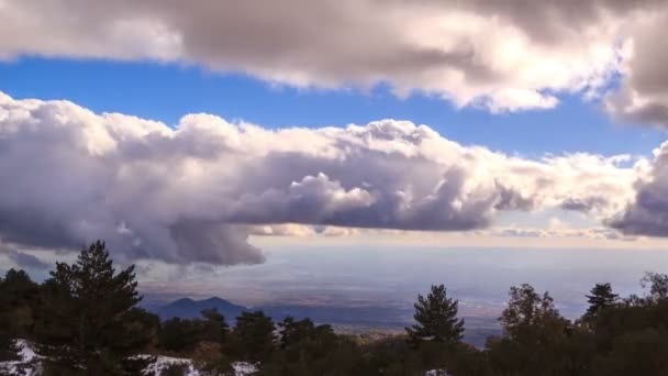 Clouds over Sicily — Stock Video