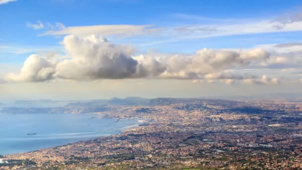 Napoli con il Vesuvio — Video Stock