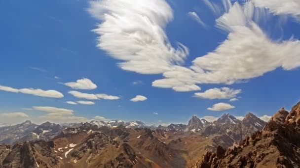 明るい夏の山の風景 — ストック動画
