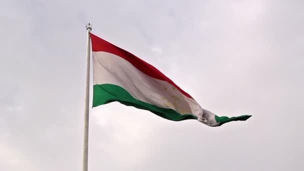 Flagg i Tadzjikistan — Stockvideo