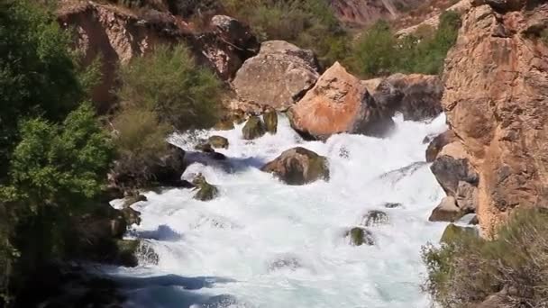 Río de montaña rápido . — Vídeo de stock