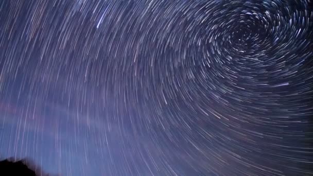 Tracce di stelle a spirale — Video Stock