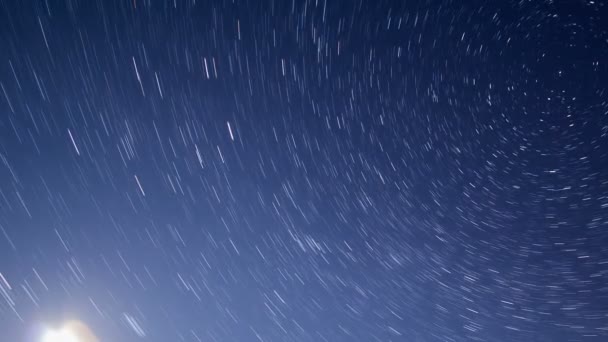 Estrelas ao redor do eixo da Terra — Vídeo de Stock