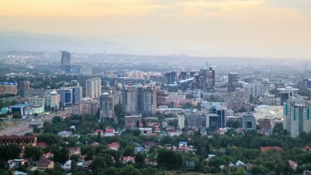 Almatı gece Panoraması — Stok video