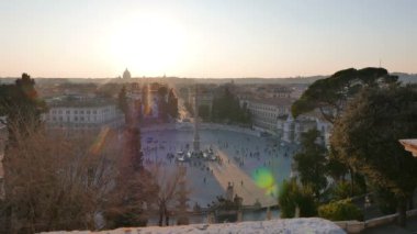Piazza del Popolo adlı günbatımı