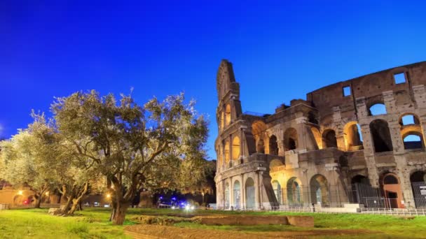 Colosseum, Řím, Itálie. Timelapse — Stock video