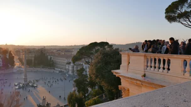 Piazza del Popolo, Roma, Italia — Vídeo de stock