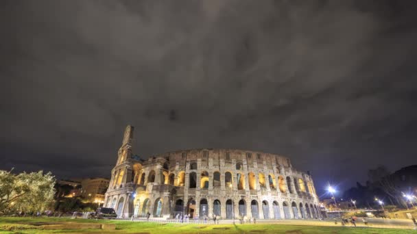 Nacht Colosseum weergave. Rome — Stockvideo