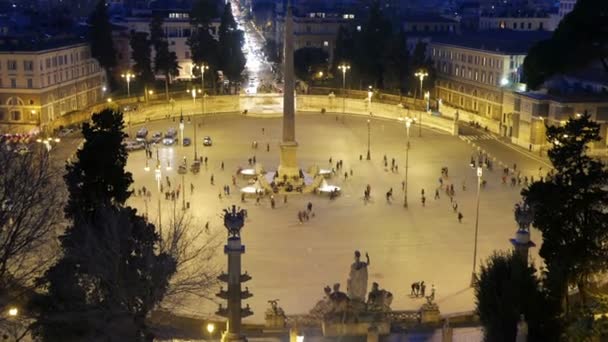Piazza del Popolo. Rome — Stockvideo