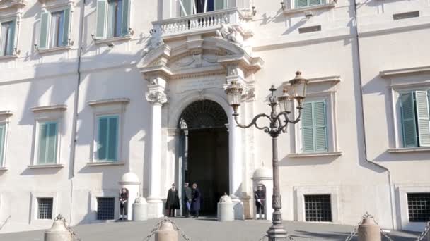 Palácio Quirinale. Roma, Itália — Vídeo de Stock