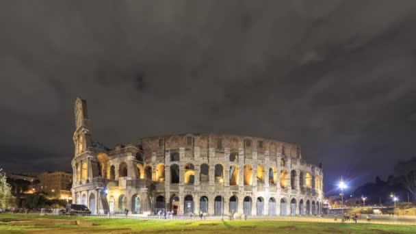 Colosseum geceleri. Roma — Stok video