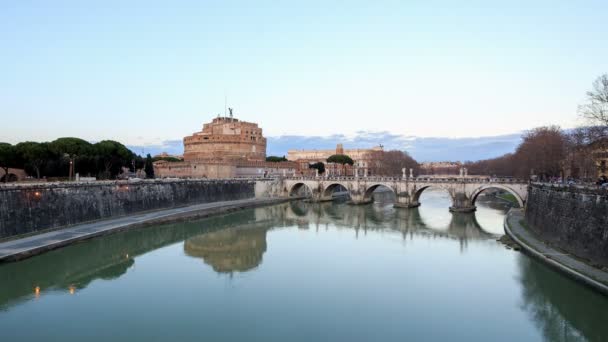 Zamek San Angelo, Rome — Wideo stockowe