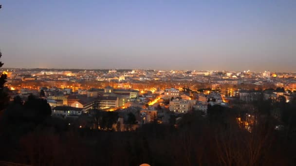 Noche Roma panorama — Vídeo de stock