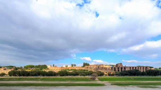 Ruïnes van Palatine paleis in Rome — Stockvideo