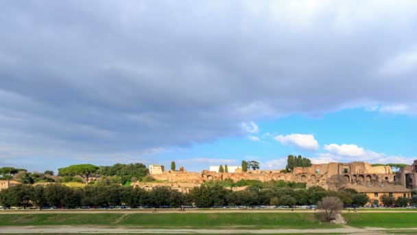 Ruinas del palacio palatino en Roma — Vídeo de stock