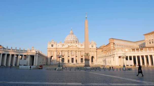 Piazza San Pietro, Róma, a Vatikán — Stock videók