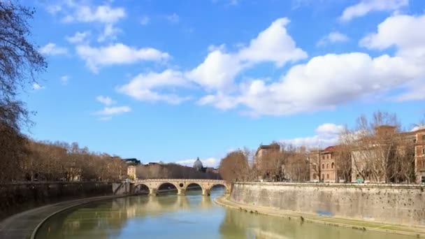 Bridge Sisto. Rome, Italy — Stock Video