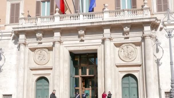 Palazzo Montecitorio. Roma, İtalya — Stok video