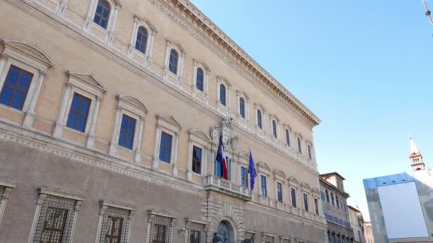 Palazzo Farnese. Řím, Itálie — Stock video