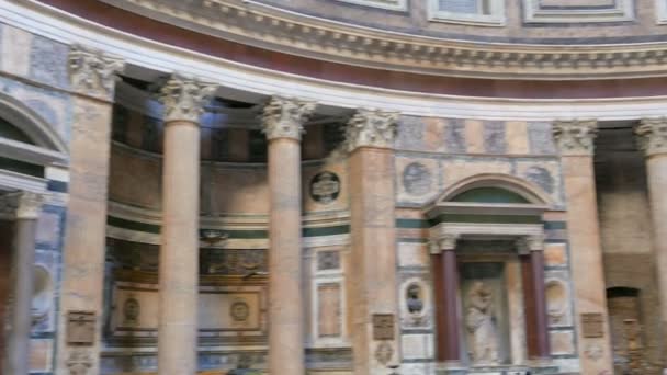 Pantheon, l'interno. Roma, Italia — Video Stock