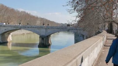 Ponte Mazzini. Tiber, Roma, İtalya