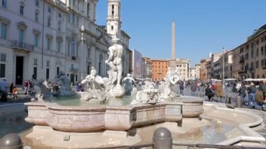 Neptün Çeşmesi. Piazza Navona, Roma