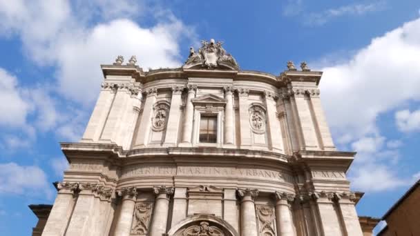 Kerk Santi Luca e Martina. Rome, Italië — Stockvideo