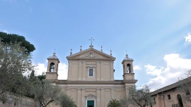 Kyrkan och torget Sant'Anastasia. Rom, Italien — Stockvideo