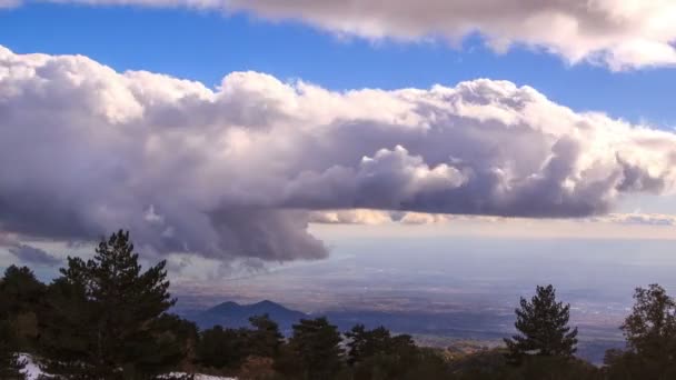 Úpatí hory Etny. Panoram — Stock video