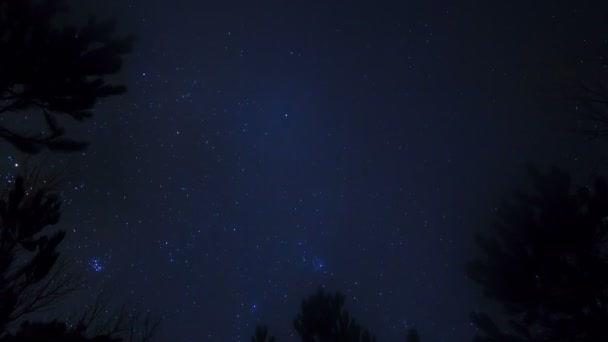 Estrellas en el cielo. Tiempo de caducidad — Vídeo de stock