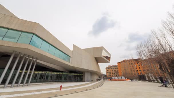 Square in front of MAXXI, Rome, Italy — Stock Video